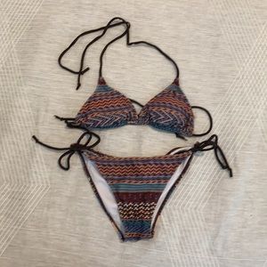 O’Neill 2 Pc String Bikini Boho Tribal Print